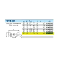 TOF/T GAS Giunto a Tee per PE con derivazione filettata femmina Gas 63x2" 01040009P