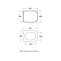 Coprivaso in duroplast con chiusura rallentata. Peso 3 Kg GN020BI