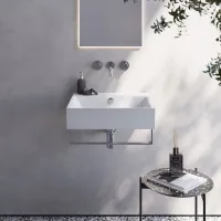 Lavabo Premium 50x30 installazione sospesa, ad appoggio o su mobile. Bianco lucido. 150AVP00