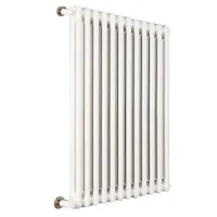 Ardesia radiatore tubolare 2 colonne 16 elementi h.750 - colore bianco RAL9016 - completo di tappo cieco e riduzioni da 1/2" 3541700039391