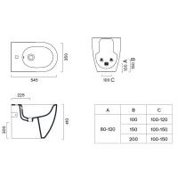 Bidet Sfera 55 terra bianco lucido 0519551001