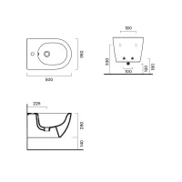 Bidet Sfera 50x35 sospeso colore bianco lucido 0518501001