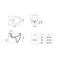 Bidet Sfera 55x35 a terra colore sabbia satinato 0519551029