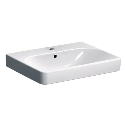 Geberit SMYLE lavabo rettangolare L.60 cm, con foro rubinetteria e troppopieno, colore bianco finitura lucido 500.229.01.1