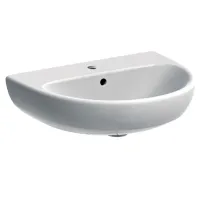 Geberit SELNOVA lavabo L.55 cm, con foro rubinetteria e troppopieno, colore bianco finitura lucido 500.315.01.7