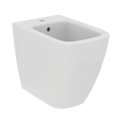 Ideal Standard I.LIFE B bidet a filo parete universale, monoforo, con foro del troppopieno, colore bianco finitura lucido T458201