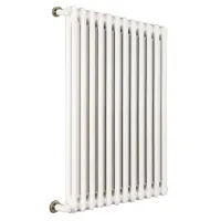 Ardesia radiatore tubolare 2 colonne 20 elementi h.600 - colore bianco RAL9016 - completo di tappo cieco e riduzioni da 1/2" 3541700025945