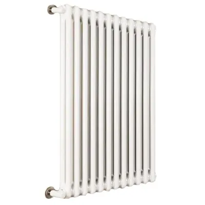 Ardesia radiatore tubolare 2 colonne 21 elementi h.500 - colore bianco RAL9016 - completo di tappo cieco e riduzioni da 1/2" 3541700028831