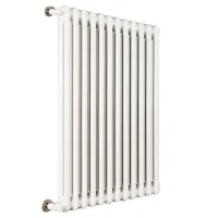 Ardesia radiatore tubolare 2 colonne 21 elementi h.586 - colore bianco RAL9016 - completo di tappo cieco e riduzioni da 1/2" 3541700081431