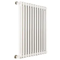 Ardesia radiatore tubolare 2 colonne 24 elementi h.600 - colore bianco RAL9016 - completo di tappo cieco e riduzioni da 3/8" 3541700017240