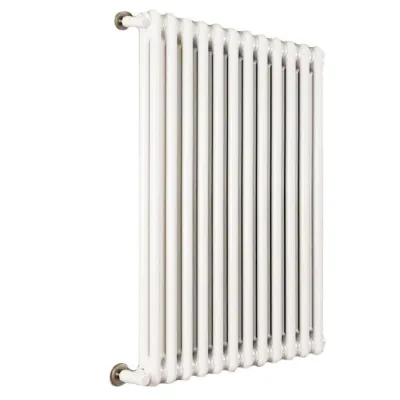 Ardesia radiatore tubolare 2 colonne 24 elementi h.600 - colore bianco RAL9016 - completo di tappo cieco e riduzioni da 1/2" 3541700030676