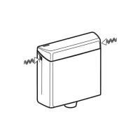 Geberit AP123 cassetta di risciacquo esterna risciacquo ad una quantità, per comando a distanza colore bianco 123.703.11.1