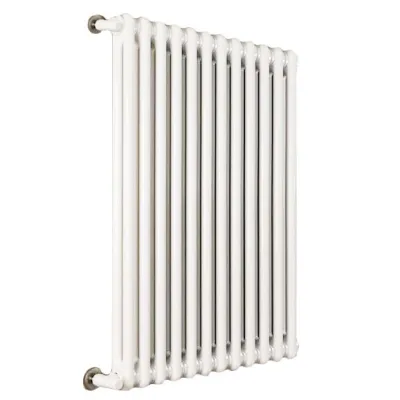 Ardesia radiatore tubolare 2 colonne 26 elementi h.600 - colore bianco RAL9016 - completo di tappo cieco e riduzioni da 1/2" 3541700035477