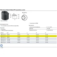 Riduzione Geberit Silent-PP eccentrica, corta ø90 x 50mm 390.474.14.1