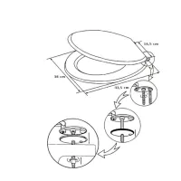 Sedile coprivaso universale in legno, bianco ABLEG00000