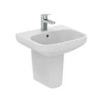 Ideal Standard I.LIFE A lavabo sospeso o da appoggio L.50 cm, monoforo, con troppopieno, colore bianco finitura lucido T451301