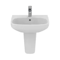 Ideal Standard I.LIFE A lavabo sospeso o da appoggio L.50 cm, monoforo, con troppopieno, colore bianco finitura lucido T451301