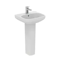 Ideal Standard I.LIFE A lavabo sospeso o da appoggio L.50 cm, monoforo, con troppopieno, colore bianco finitura lucido T451301