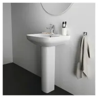 Ideal Standard I.LIFE A lavabo sospeso o da appoggio L.50 cm, monoforo, con troppopieno, colore bianco finitura lucido T451301