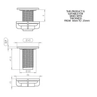 Tappo piatto L.B. PLAST DC109-2x 2 pezzi per lavelli DC109-2