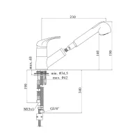 Paffoni ND183CR Nettuno Due miscelatore lavello cucina - cromo - con doccetta 2 getti ND183CR