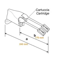 R550/2 283 Miscelatore Esterno a 2 Pedali per il fissaggio a pavimento R550/2 283