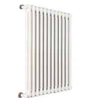 Ardesia radiatore tubolare 2 colonne 7 elementi h.600 - colore bianco RAL9016 - completo di tappo cieco e riduzioni da 1/2" 3541700014440