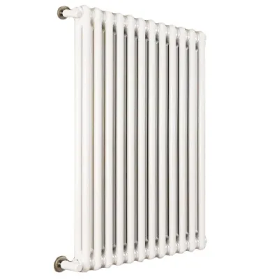 Ardesia radiatore tubolare 2 colonne 7 elementi h.750 - colore bianco RAL9016 - completo di tappo cieco e riduzioni da 1/2" 3541700033028