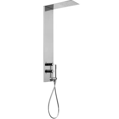 Colonna doccia BETA in acciaio inox cromata, con deviatore ZCOL672CR