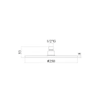 Soffione MASTER SPECIALE Tondo in metallo ø250 con snodo 1/2”G ZSOF101CR