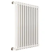 Ardesia radiatore tubolare 2 colonne 8 elementi h.786 - colore bianco RAL9016 - completo di tappo cieco e riduzioni da 1/2" 3541700039610