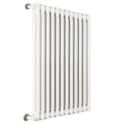 Ardesia radiatore tubolare 2 colonne 9 elementi h.500 - colore bianco RAL9016 - completo di tappo cieco e riduzioni da 1/2" 3541700059317