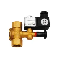 Elettrovalvola per gas in ottone - 3/4" FF - normalmente aperta a riarmo manuale senza tensione, pressione max. 500 mbar 0000050331A