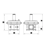 Regolatore doppia membrana a chiusura con filtro mod. FRG/2MC - attacchi 1"1/2 FF 00000040044