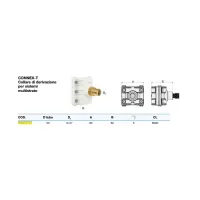 CONNEX-T Collare di derivazione ø50 usc. ø1/2"M per sistemi multistrato VS0108151