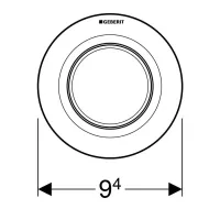 Geberit comando a distanza tipo 01 pneumatico, per risciacquo ad una quantità, pulsante da incasso, colore bianco 116.040.11.1