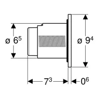 Geberit comando a distanza tipo 01 pneumatico, per risciacquo ad una quantità, pulsante da incasso, colore bianco 116.040.11.1