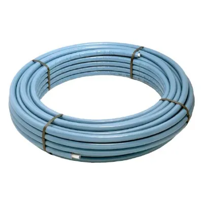 FLEXALL-ISO Tubo PE-RT/AI/PE-RT preisolato per uso sanitario e riscaldamento ø26x3 in rotolo da 50 metri (prezzo al metro) - Colore azzurro (Legge 10/91) 2550142630050