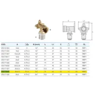 PEXAL BRASS raccordo filettato ø25/2,5x3/4" F VS0176034