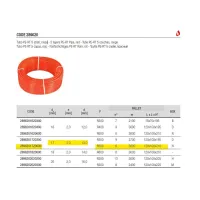 Tubo PE-RT 5 strati rosso  ø17x2 in rotolo da 600 metri (prezzo al metro) 2896201720600