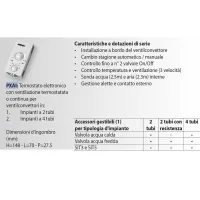 Pxai pannello comandi termostato elettronico per ventilconvettore. Comando con termostato a bordo ventilconvettore compatibile con serie FCX AS-B-U-UA (sostituisce PXBI) PXAI