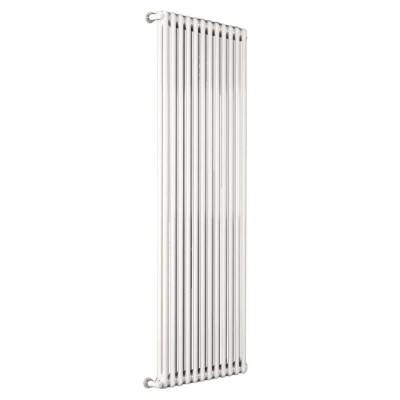 Ardesia radiatore tubolare 2 colonne h.1800 - 06 elementi - colore bianco RAL9016 - completo di tappo cieco e riduzioni da 1/2