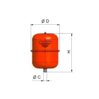 Vaso di espansione da 18 litri - CAL-PRO 18 - max pressione 4 bar - raccordo 3/4" - per riscaldamento 1300001800