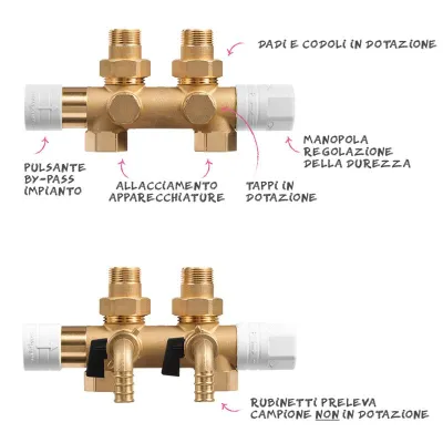 KIT FACILE Dispositivo multifunzionale - Filetto da 1"M per bocchettone da 3/4" KT100