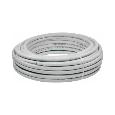 Tubo multistrato PE-Xb ø32 x 3 Pexal isolato con guaina autoestinguente grigio, in rotolo da 25 metri - Spessore isolamento 10 mm VS0100219