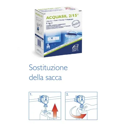 ACQUASIL 2/15 Per tutti i modelli MiniDUE -Scatola contenente n.1 ricarica da Kg. 1 PC104