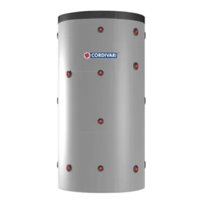 ECO COMBI 2 DOMUS bollitore verticale da 300 litri per acqua di riscaldamento con scambiatore corrugato in acciaio Inox 316L per ACS e 1 scambiatore fisso 3270162282502