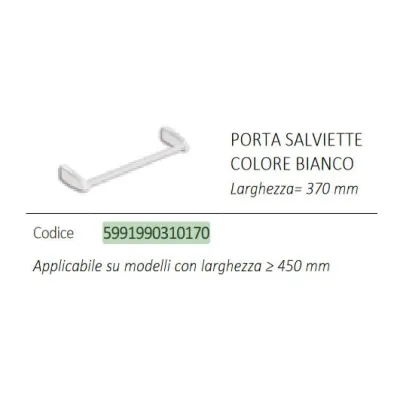 Portasalviatte colore RAL9010 per radiatore Lisa/Lisa 2 5991990310170