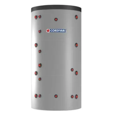 ECO COMBI 2 VC 1000 serbatoio termoaccumulatore da 1000 litri per acqua di riscaldamento con scambiatore corrugato in acciaio Inox 316L per ACS e 1 scambiatore fisso 3270162282273