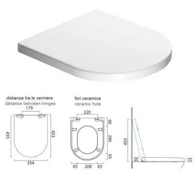 Coprivaso bianco Catalano Zero 55/50 in resina inalterabile 5SCST000